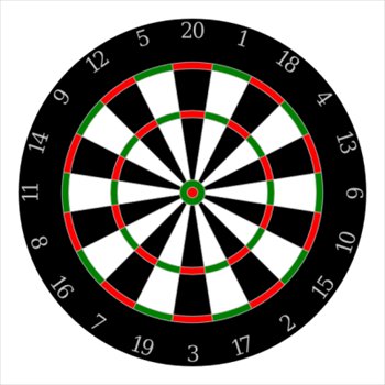 350x350 Free Dartboard Clipart