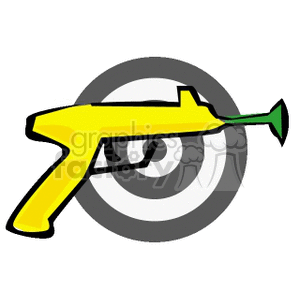 300x300 Royalty Free Dart Gun And Target Game 170960 Vector Clip Art Image