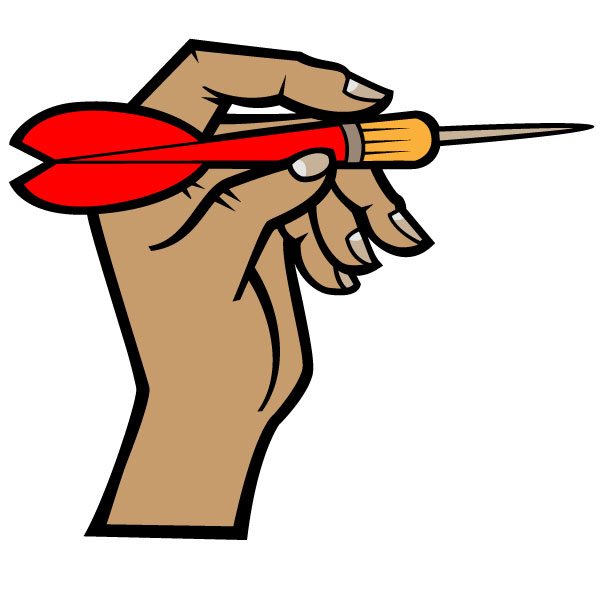 600x600 Throwing Darts Clipart
