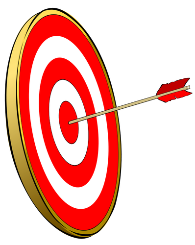398x500 Vector Clip Art Of Target With Arrow Public Domain Vectors