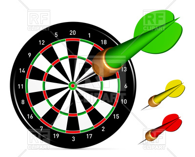 400x321 Dartboard With Darts Royalty Free Vector Clip Art Image
