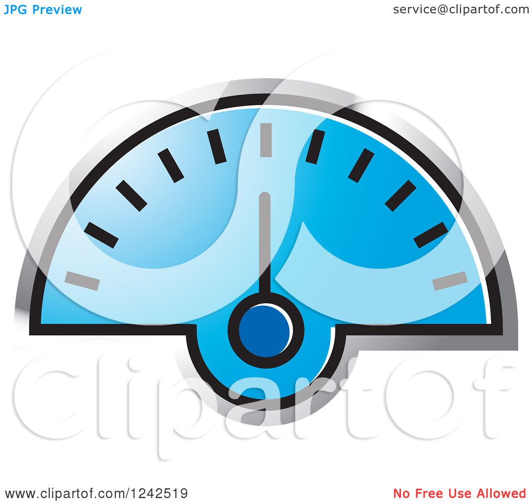 1080x1024 Clipart Of A Blue Dash Board Speedometer