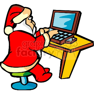 300x300 Royalty Free Digital Santa1 143111 Clip Art Images, Illustrations