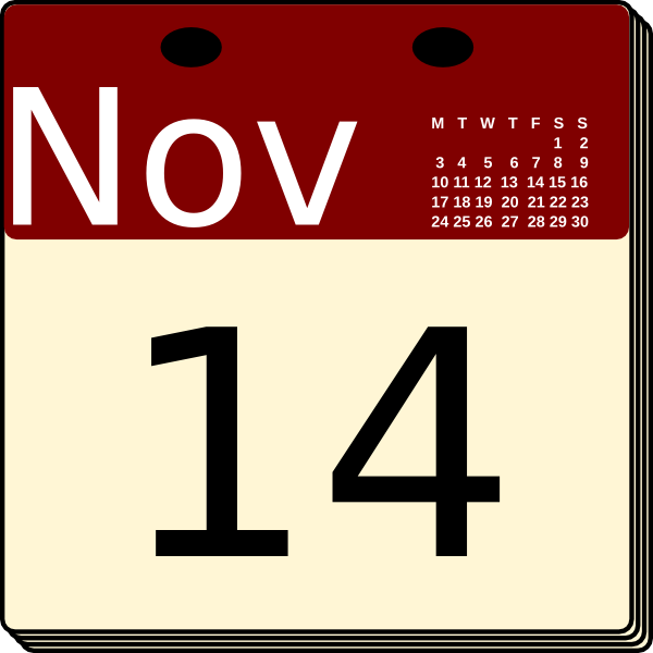 600x600 Calendar Clip Art