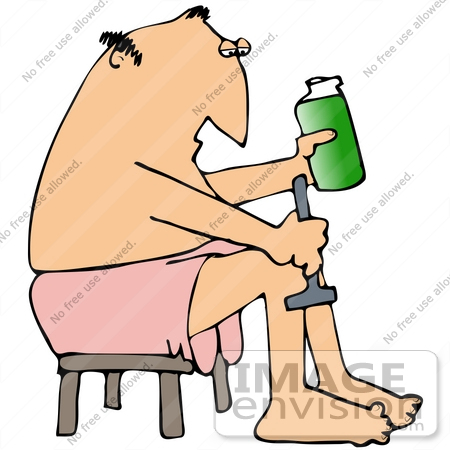 450x450 Cliprt Graphic Of Gay Caucasian Man Shaving His Legs