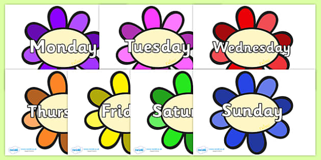 630x315 Days Of The Week On Flowers