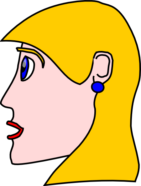 450x595 Head Lady Woman Blond Clip Art