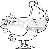 170x170 Clipart Outlined Dead Bird On Its Back