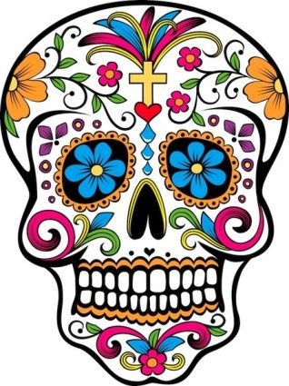 318x425 Day Of The Dead Skull Free Vector For Free Download (About 2 Files
