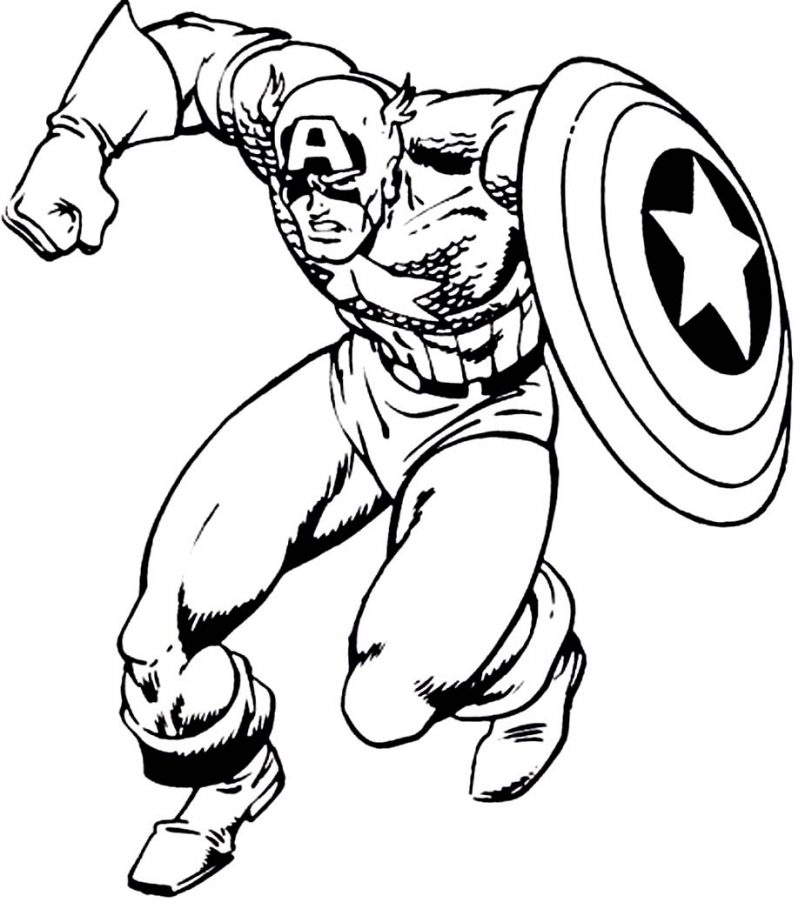 805x909 Coloring Pages Boys Free Printable Captain America Coloring
