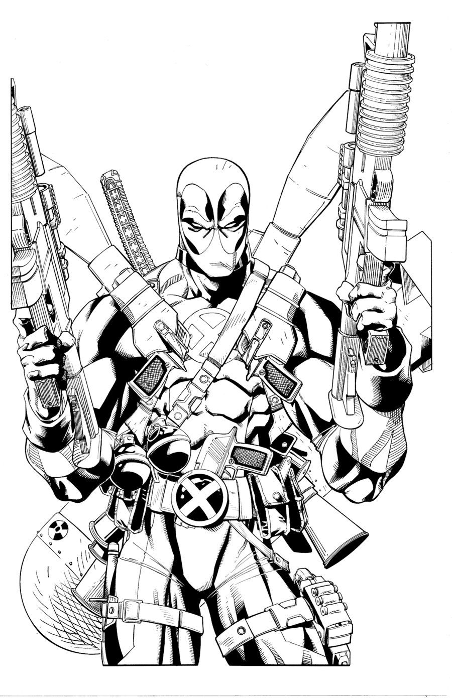 900x1391 Deadpool Coloring Pages Printable