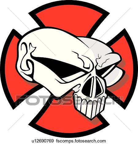 450x470 Clip Art Of Skull, Skulls, Death, Doom, Creepy, Scary, Extreme
