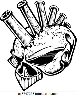 296x370 Free Extreme Skull Clipart