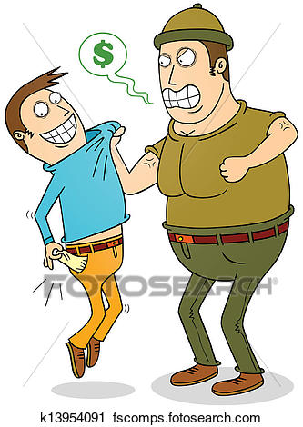 333x470 Clipart Of Debt Collector K13954091