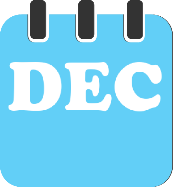 552x595 December Teal Clip Art