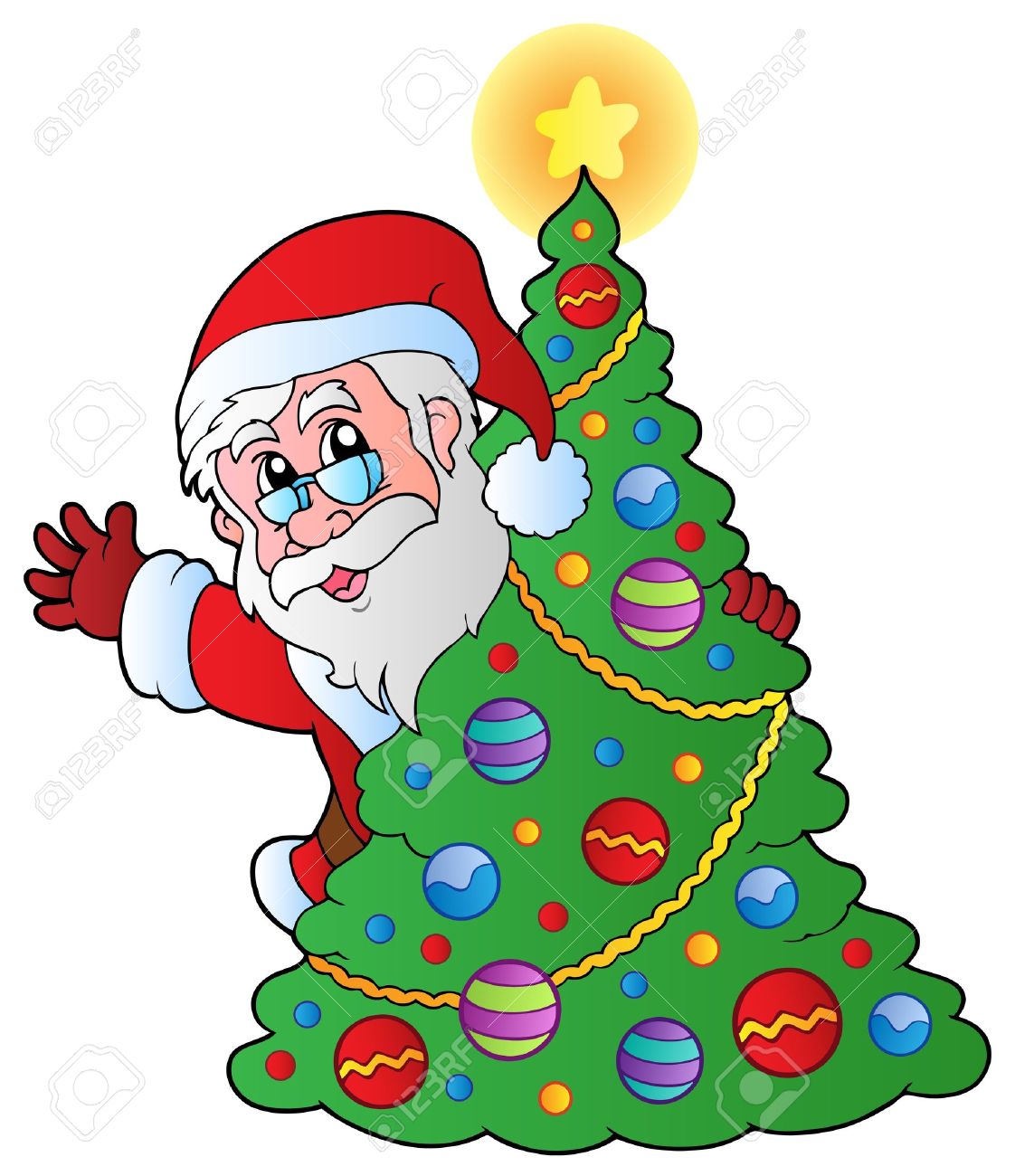 1122x1300 Santa With Christmas Tree December Clipart, Explore Pictures