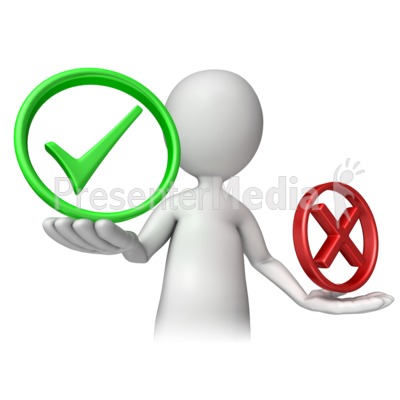 400x400 Stick Figure Holding Check Or Cancel