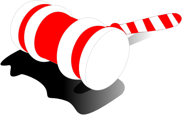 600x381 Candy Cane Gavel Clip Art