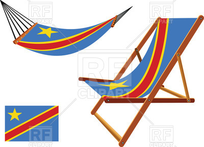 400x289 Congo Flag Hammock And Deck Chair Royalty Free Vector Clip Art