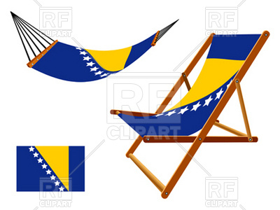 400x300 Bosnia Flag And Herzegovina Hammock And Deck Chair Royalty Free