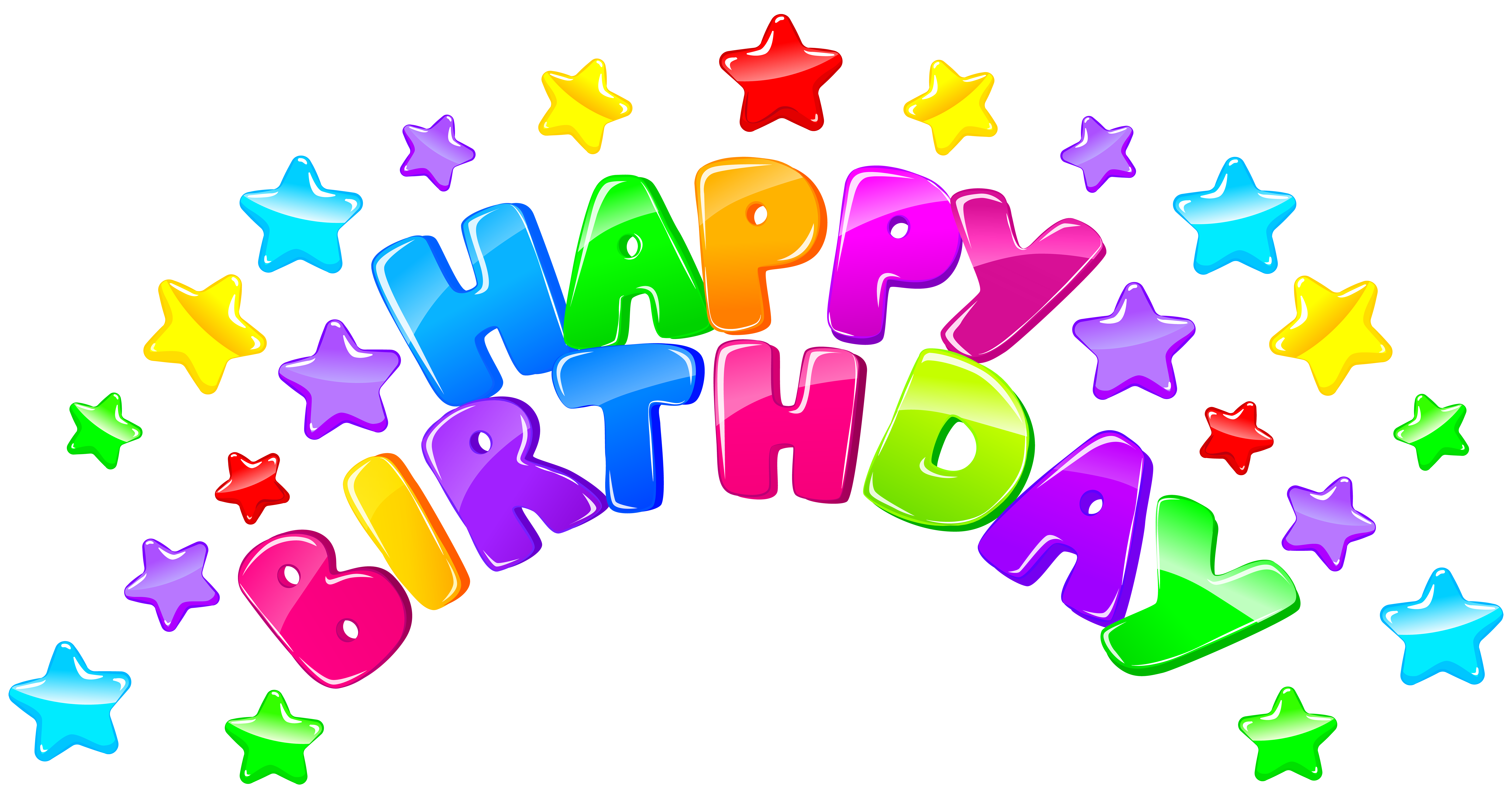 8000x4174 Happy Birthday Decor With Stars Png Clip Art Imageu200b Gallery