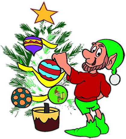 418x462 Christmas Tree Decorating Clipart