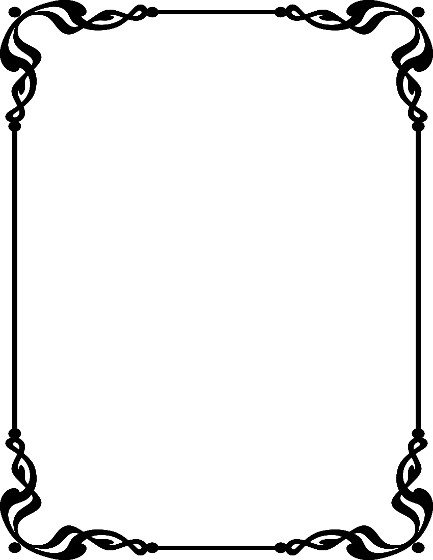 850x1100 Decorative Borders Clip Art