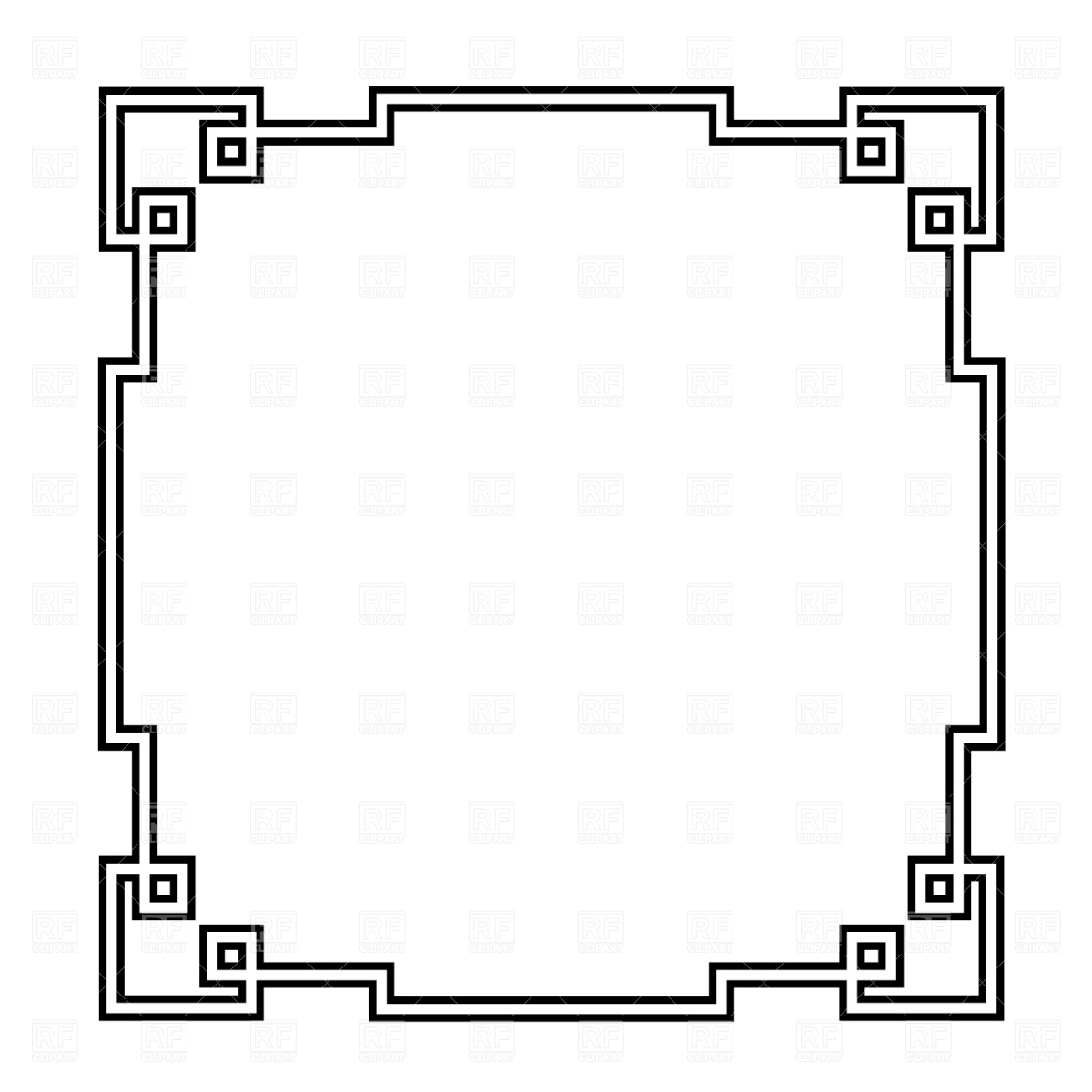 1200x1200 Antique Decorative Frame Royalty Free Vector Clip Art Image