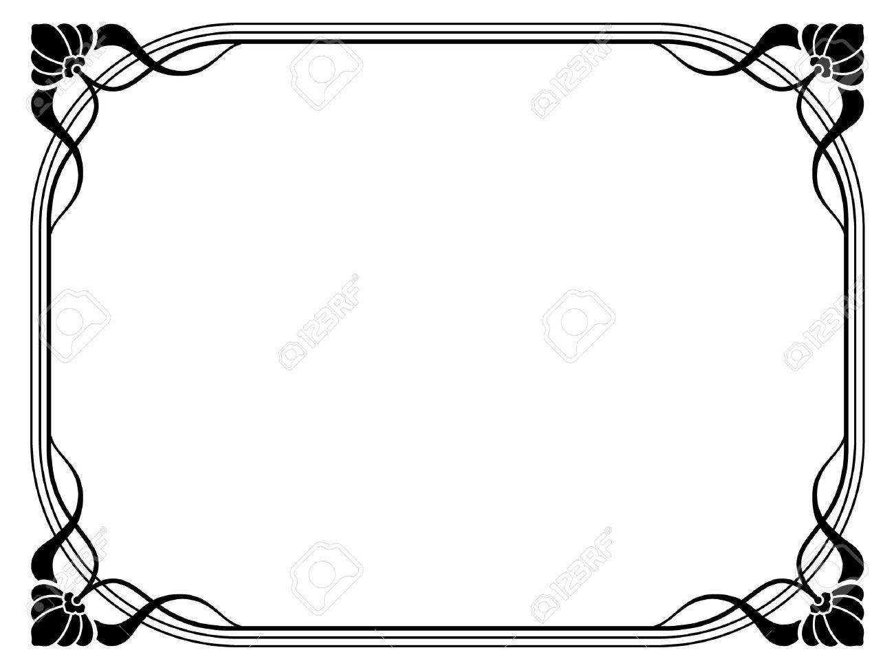 1300x974 Frame Clipart Art Nouveau
