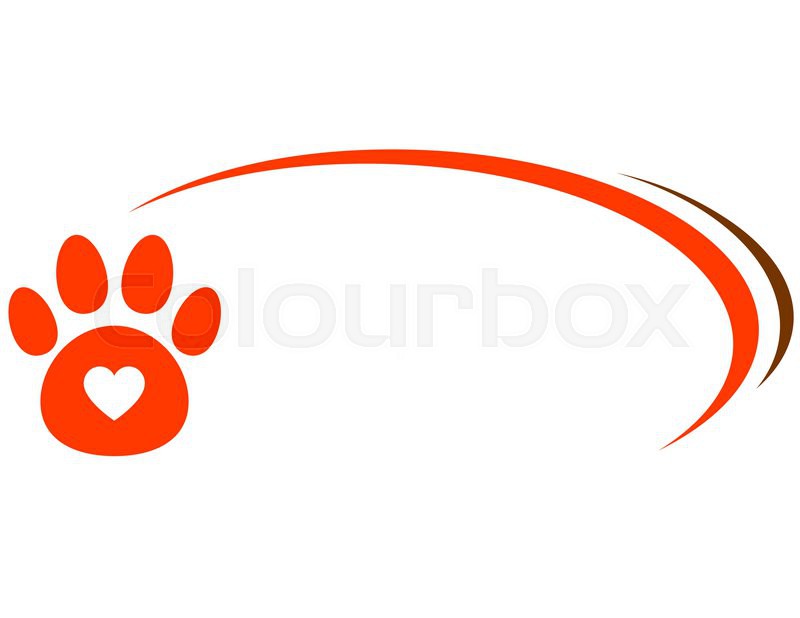 800x618 Veterinarian Background With Paw, Heart And Decorative Line