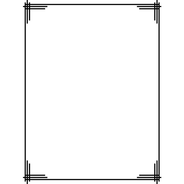600x600 Simple Frame Clipart