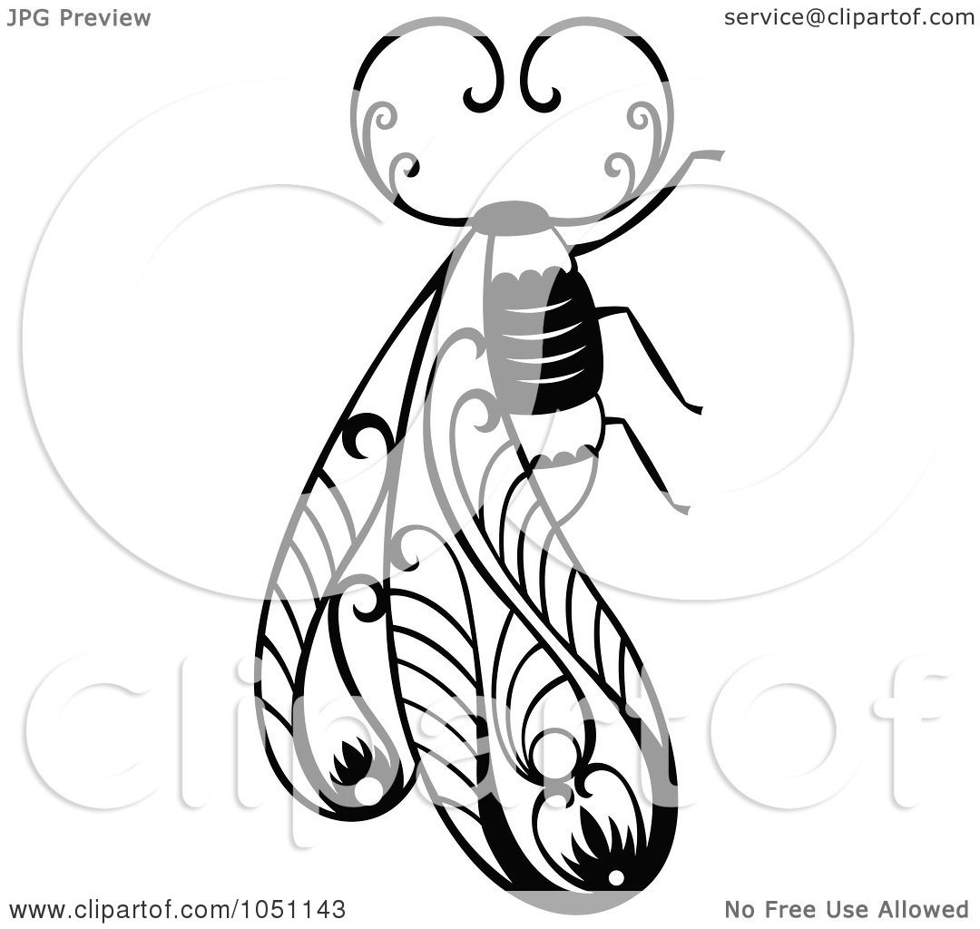 1080x1024 Royalty Free Vector Clip Art Illustration Of A Decorative Bug