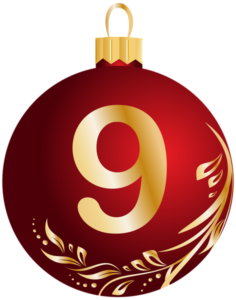 472x600 Christmas Ball Number Nine Transparent Png Clip Art Image