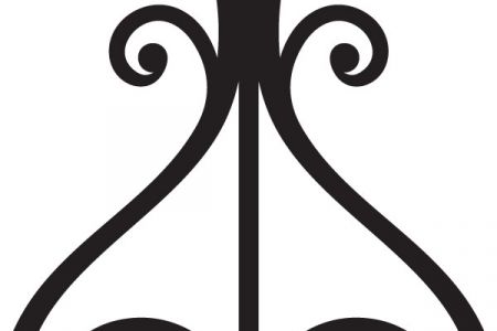 450x300 Blue Decorative Scroll Clip Art