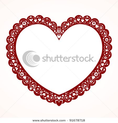 450x470 Picture Of A Decorative Frame In The Shape Of A Heart In A Vector