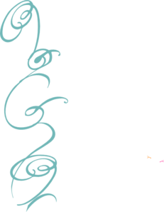 231x297 Blue Decorative Side Swirl Clip Art