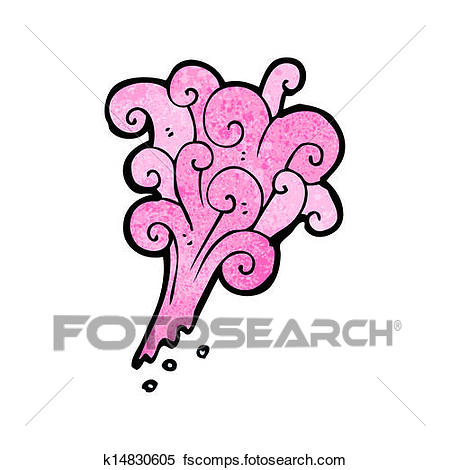 450x470 Clipart Of Cartoon Pink Smoke Swirl Decorative Element K14830605