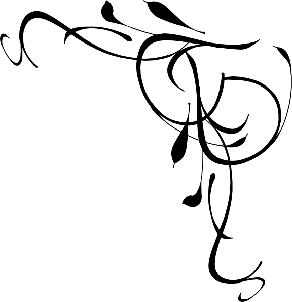 576x597 Corner Swirl Clip Art