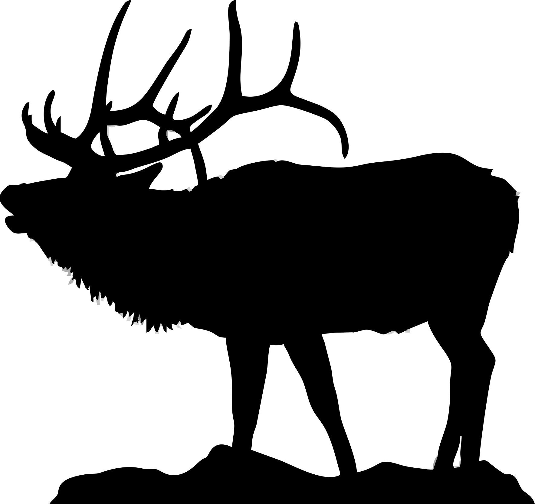 1768x1667 Wide Antlers Cliparts 275370