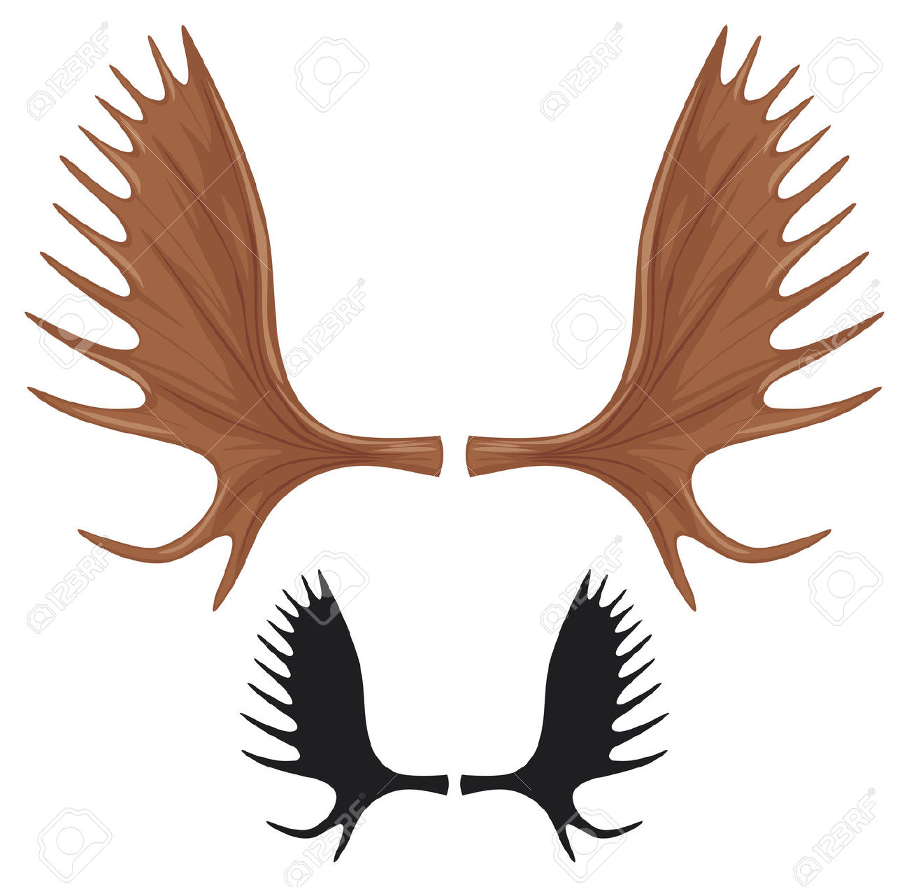 1300x1268 Moose Antlers Clip Art Clipart