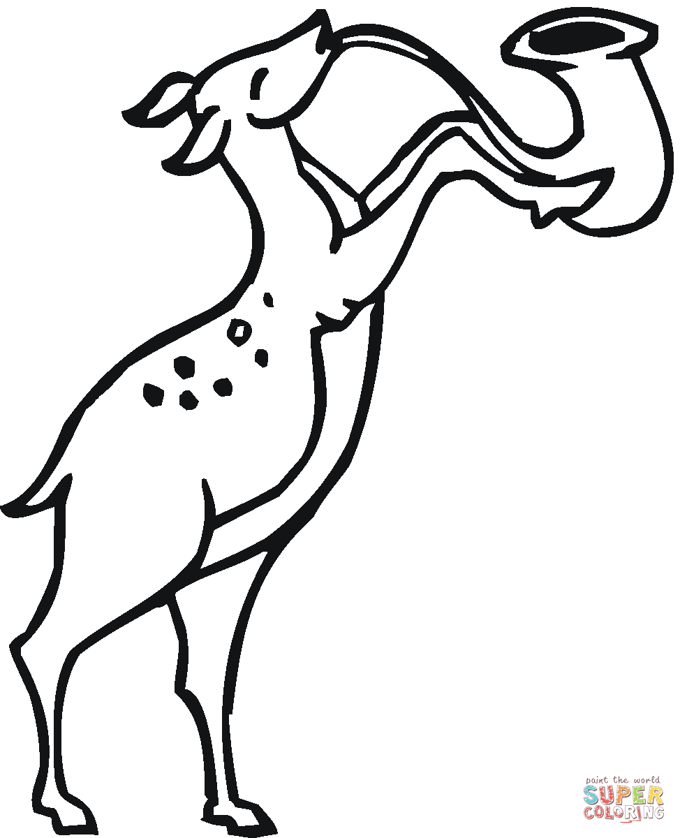 974x1200 Deer Play Saxophone Coloring Page Free Printable Coloring Pages