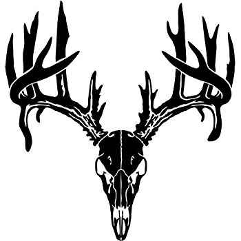 350x350 Graphics For Black And White Deer Graphics