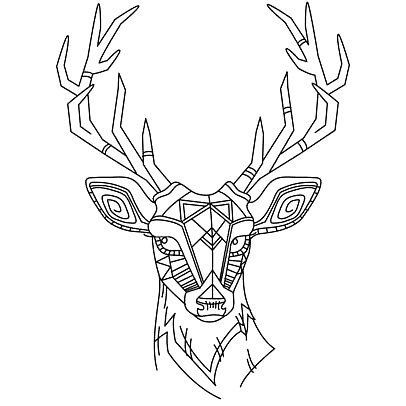 406x406 The Best Deer Head Tattoo Ideas Elk Tattoo