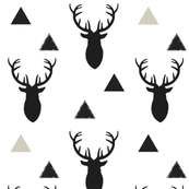 173x173 Deer Head Fabric, Wallpaper Amp Gift Wrap