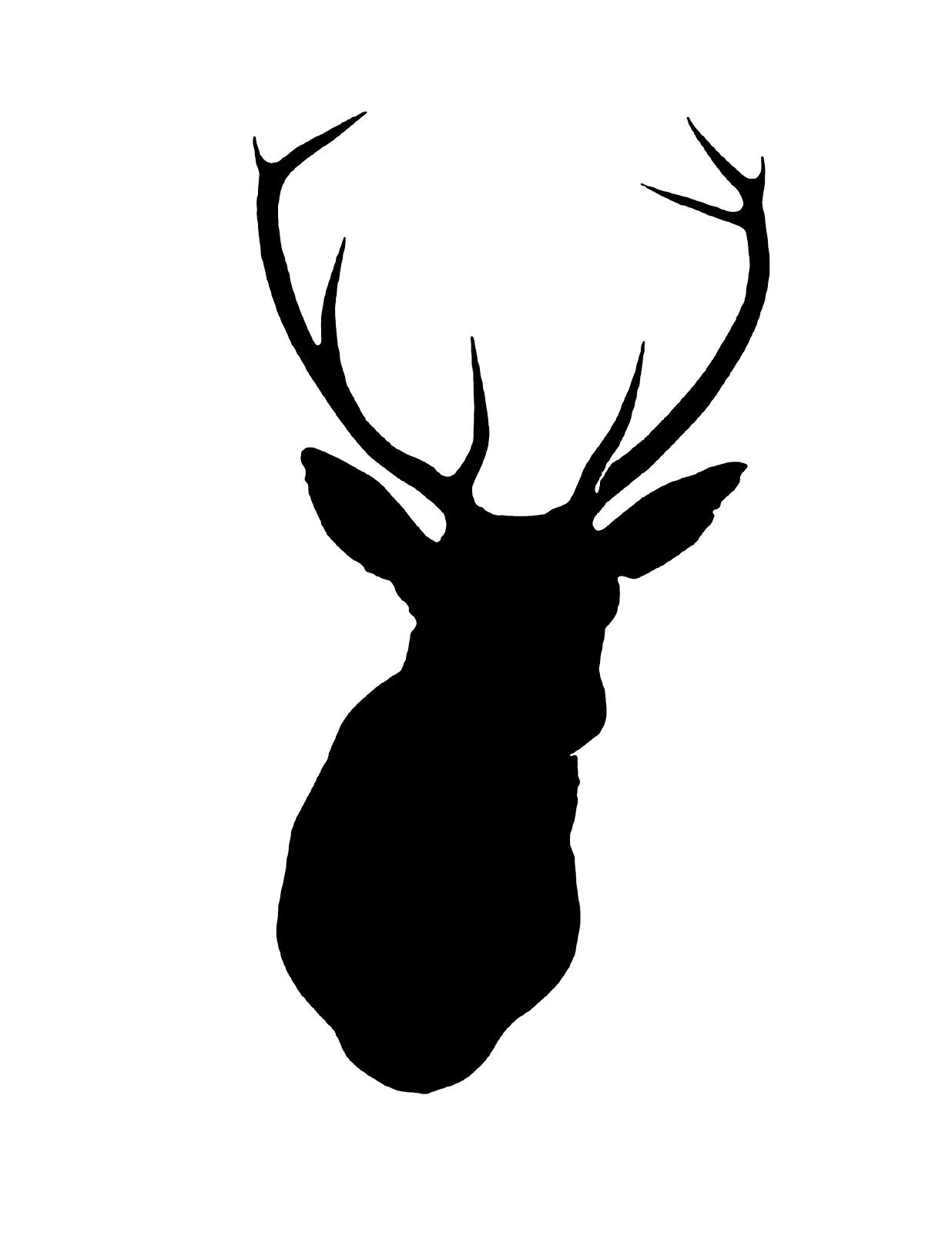 Deer Head Black And White | Free download on ClipArtMag