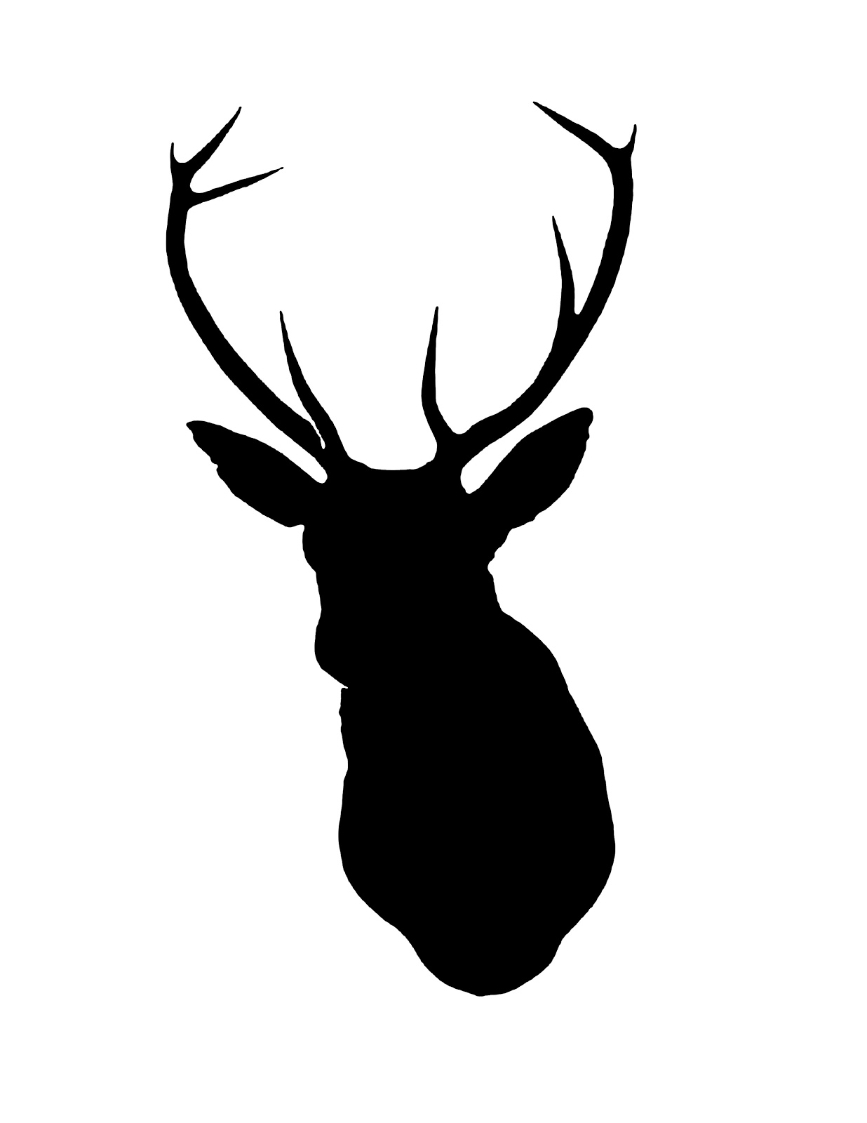 1236x1600 Deer Head Silhouette Clip Art