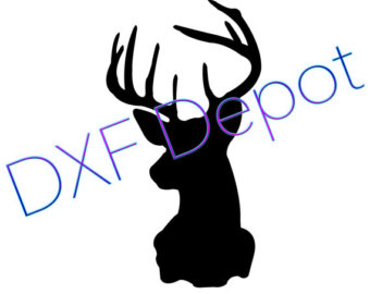 340x270 Deer Head Clip Art Etsy