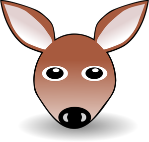 300x285 7624 Cartoon Deer Head Clip Art Public Domain Vectors
