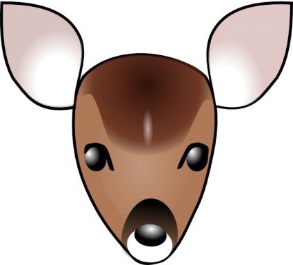 425x384 Clipart Deer Head