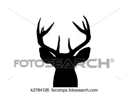 450x324 Stock Illustration Of Whitetail Deer Buck Silhouette K2784126